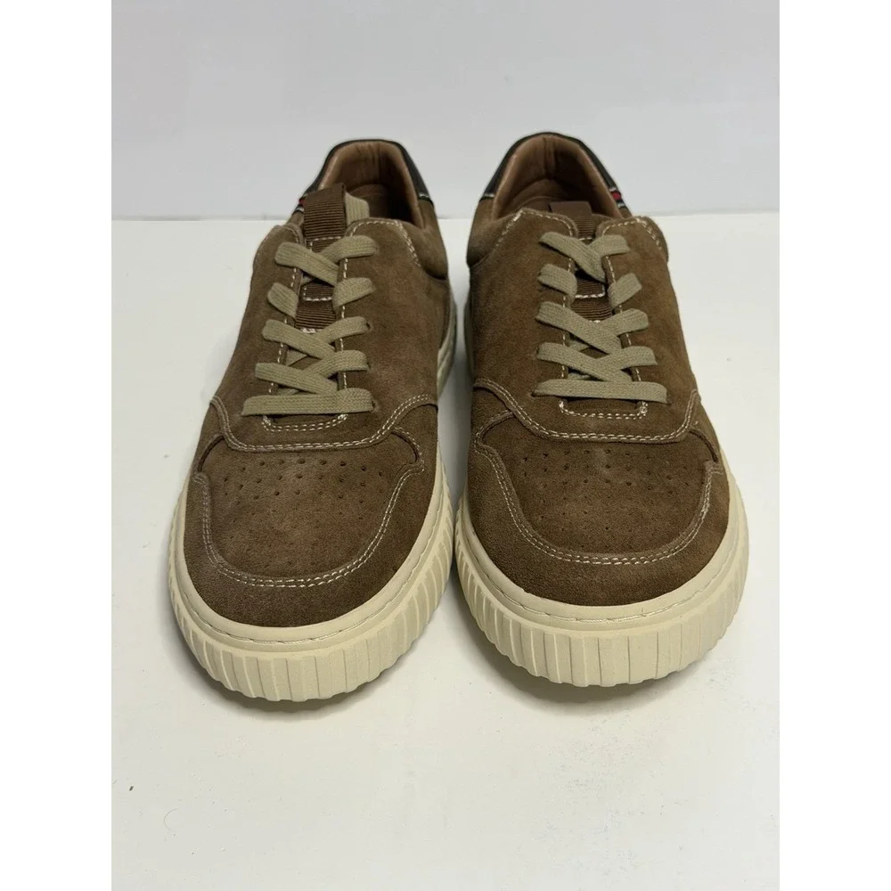 Four Brothers The Nice Oxford Brown Leather Lace-Up Casual Sneakers Men's 8 New